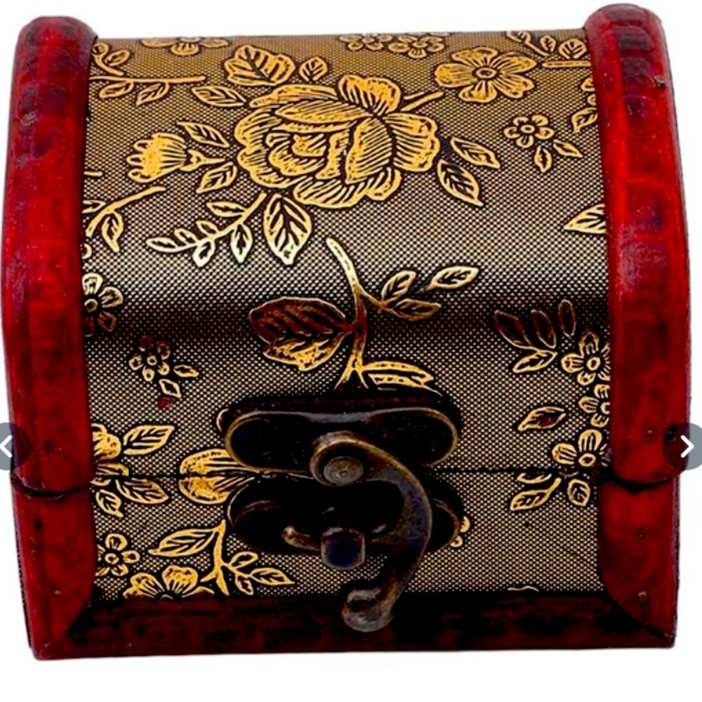 European cherry wood storage box NWT